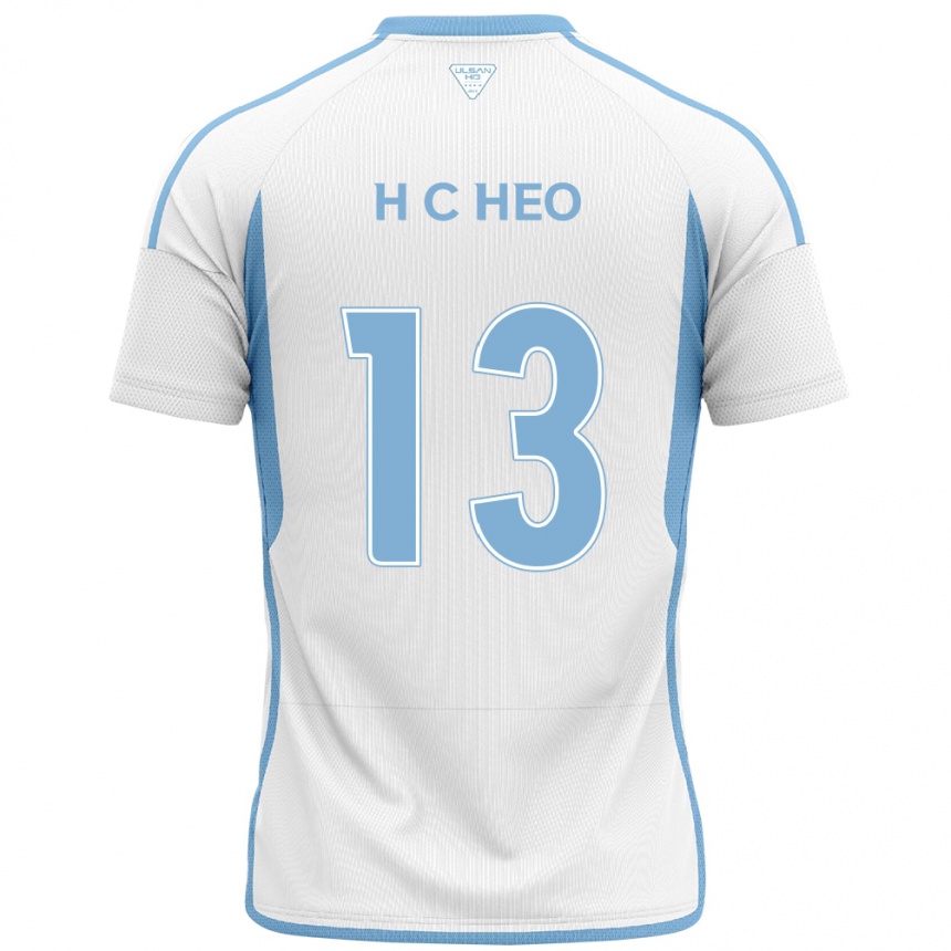 Men Football Chan-Hoe Heo #13 White Blue Away Jersey 2024/25 T-Shirt Nz