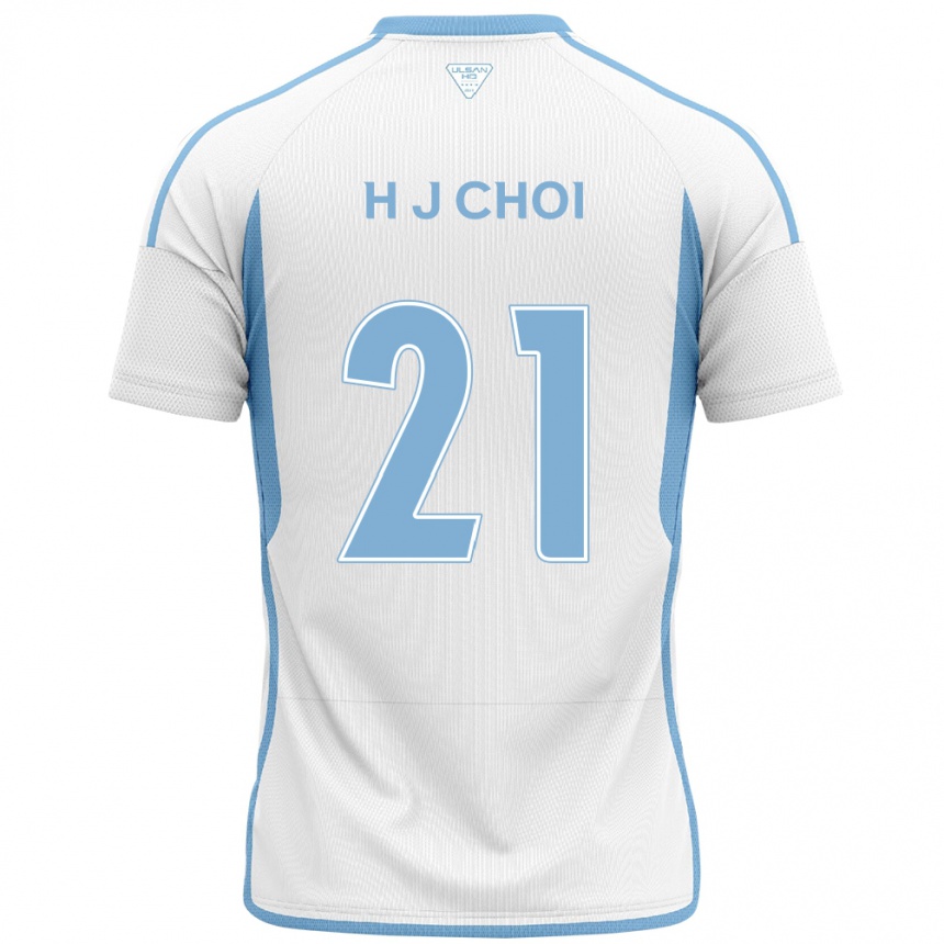 Men Football Ju-Ho Choi #21 White Blue Away Jersey 2024/25 T-Shirt Nz