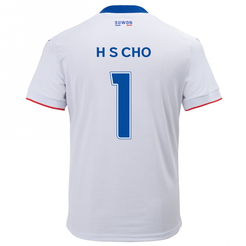 Men Football Sung-Hoon Cho #1 White Blue Away Jersey 2024/25 T-Shirt Nz