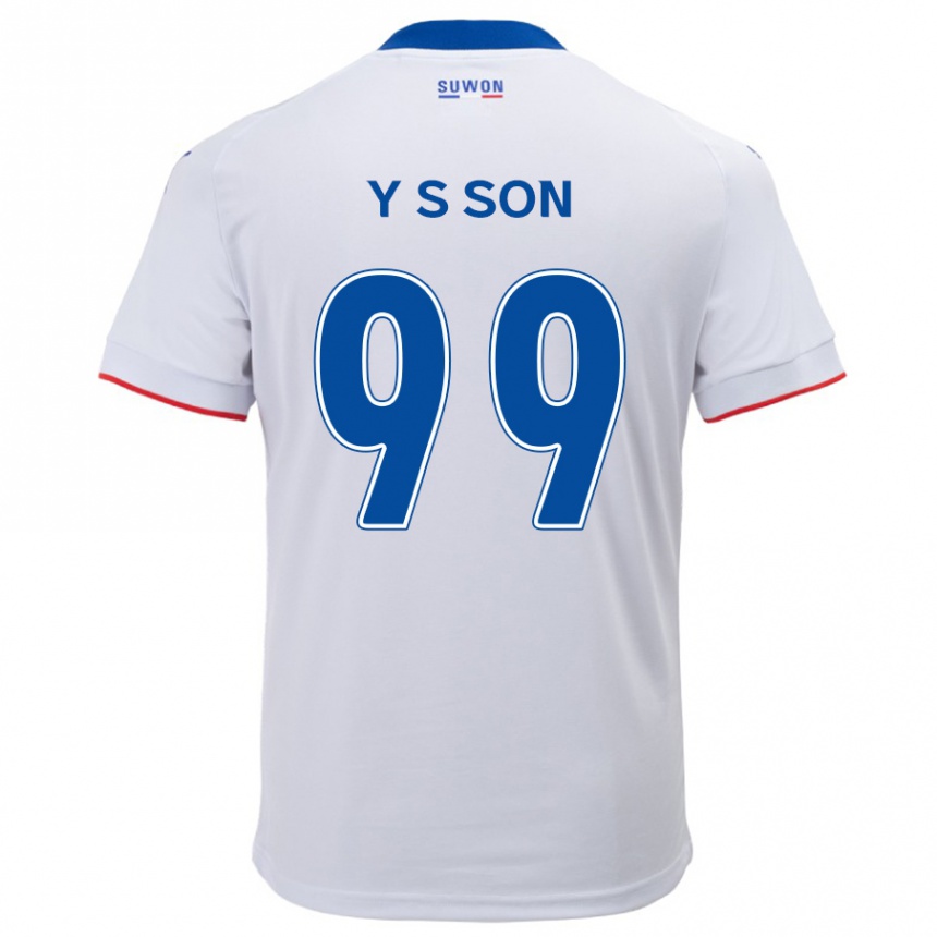 Men Football Suk-Yong Son #99 White Blue Away Jersey 2024/25 T-Shirt Nz