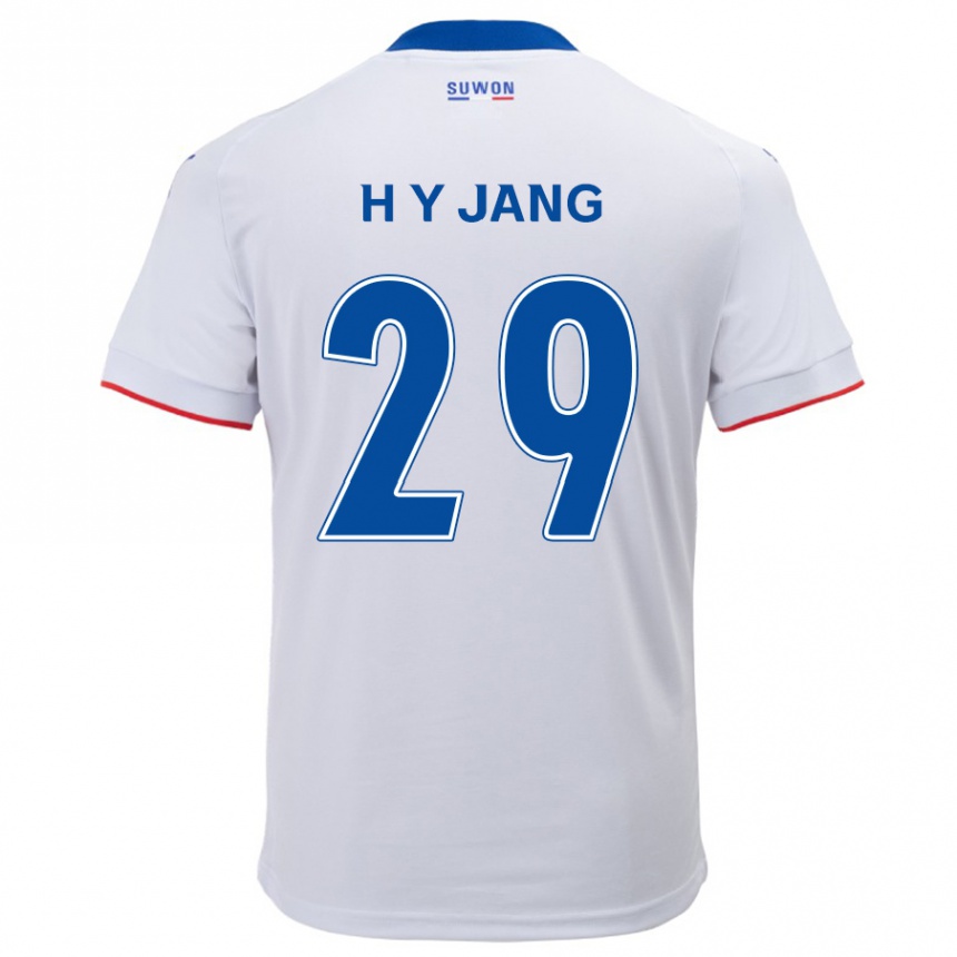 Men Football Yo-Han Jang #29 White Blue Away Jersey 2024/25 T-Shirt Nz