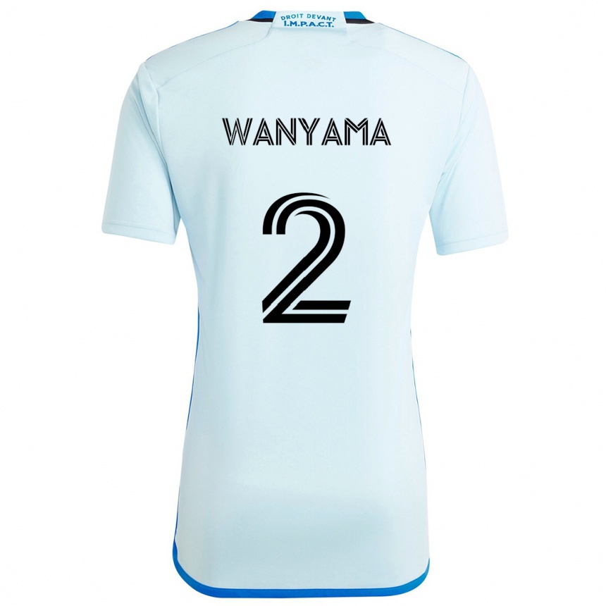 Men Football Victor Wanyama #2 Ice Blue Away Jersey 2024/25 T-Shirt Nz