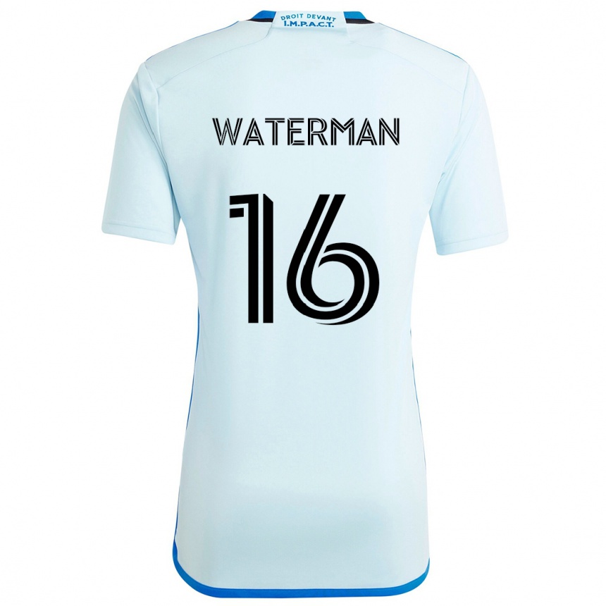 Men Football Joel Waterman #16 Ice Blue Away Jersey 2024/25 T-Shirt Nz