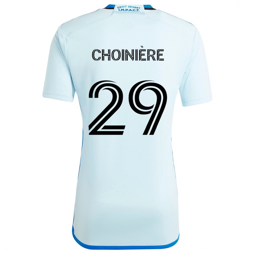 Men Football Mathieu Choinière #29 Ice Blue Away Jersey 2024/25 T-Shirt Nz