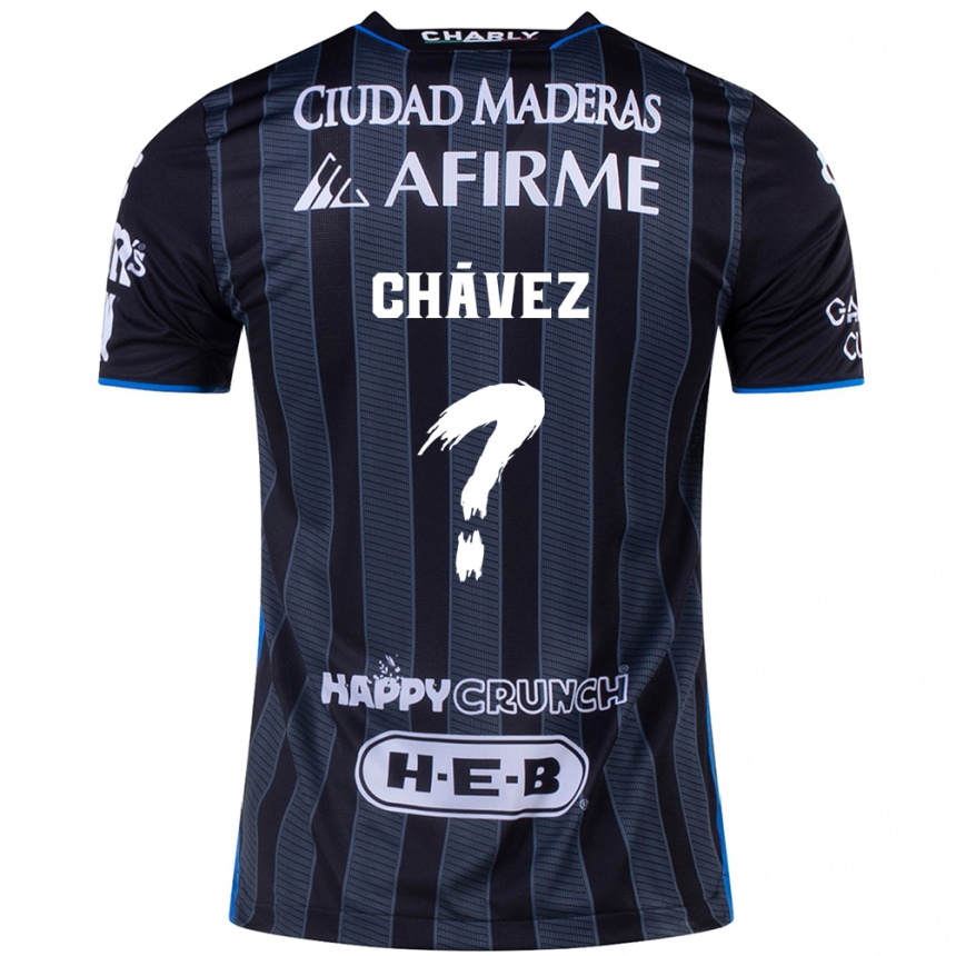 Men Football Leonardo Chávez #0 White Black Away Jersey 2024/25 T-Shirt Nz