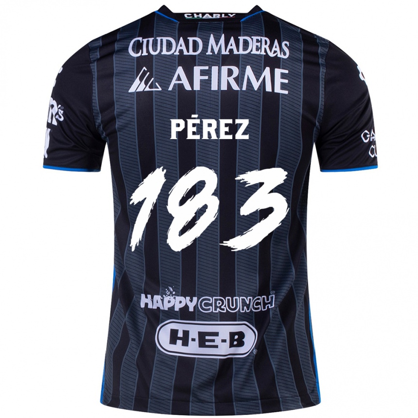 Men Football Aldahir Pérez #183 White Black Away Jersey 2024/25 T-Shirt Nz