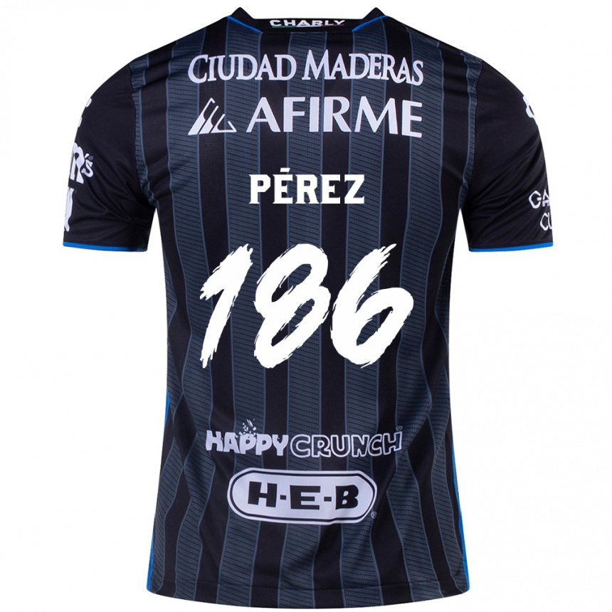 Men Football José Pérez #186 White Black Away Jersey 2024/25 T-Shirt Nz