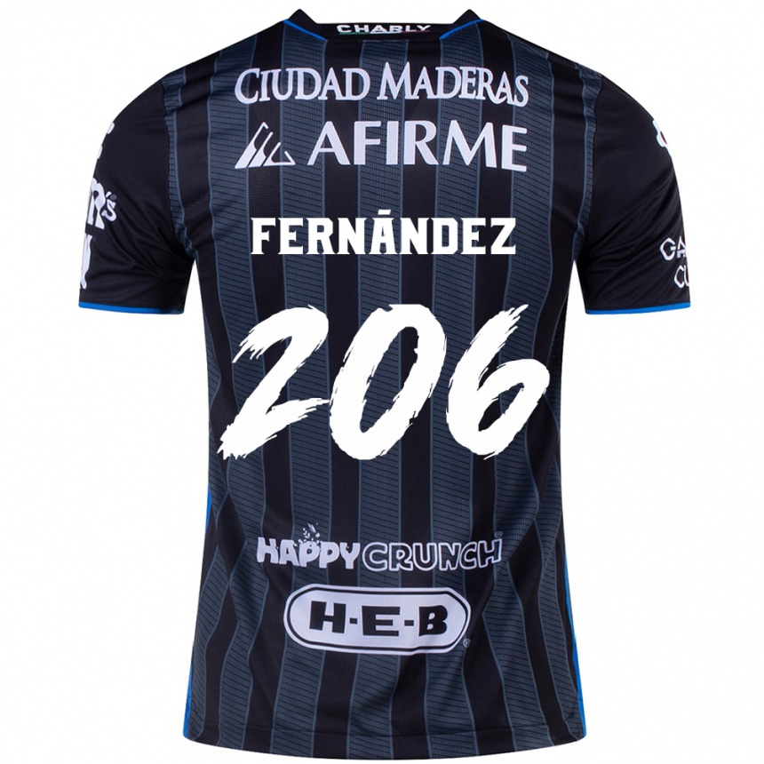 Men Football Erik Fernández #206 White Black Away Jersey 2024/25 T-Shirt Nz