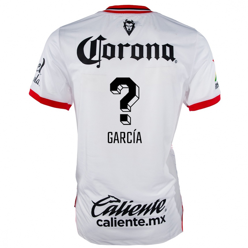 Men Football Carlos García #0 White Red Away Jersey 2024/25 T-Shirt Nz