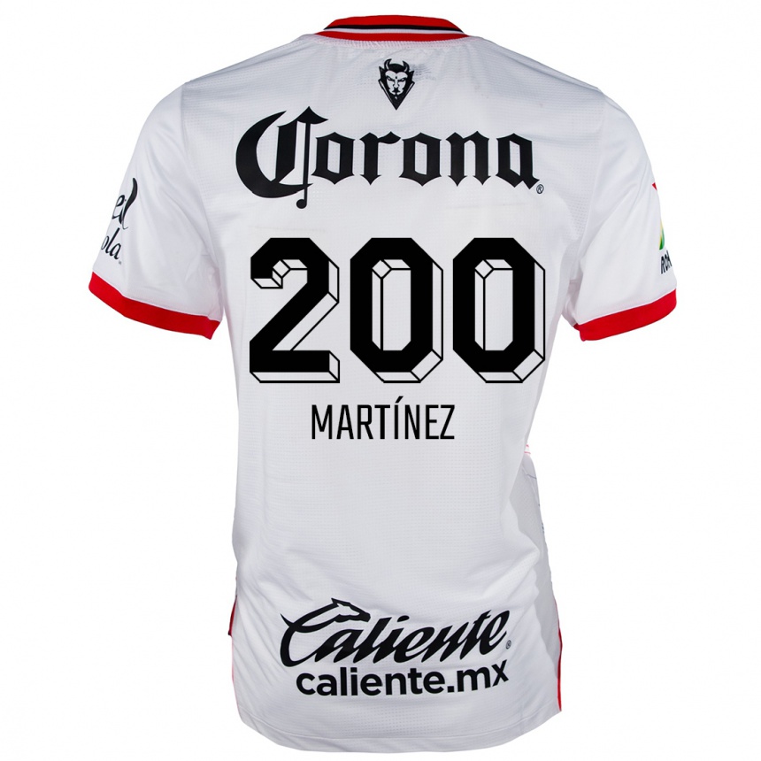 Men Football Edgar Martínez #200 White Red Away Jersey 2024/25 T-Shirt Nz