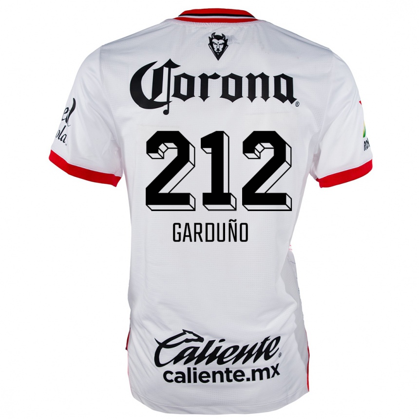 Men Football Carlos Garduño #212 White Red Away Jersey 2024/25 T-Shirt Nz