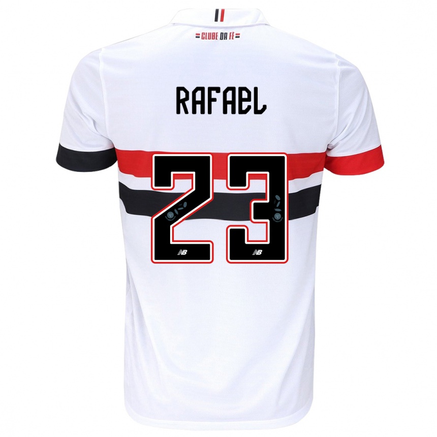 Women Football Rafael #23 White Red Black Home Jersey 2024/25 T-Shirt Nz