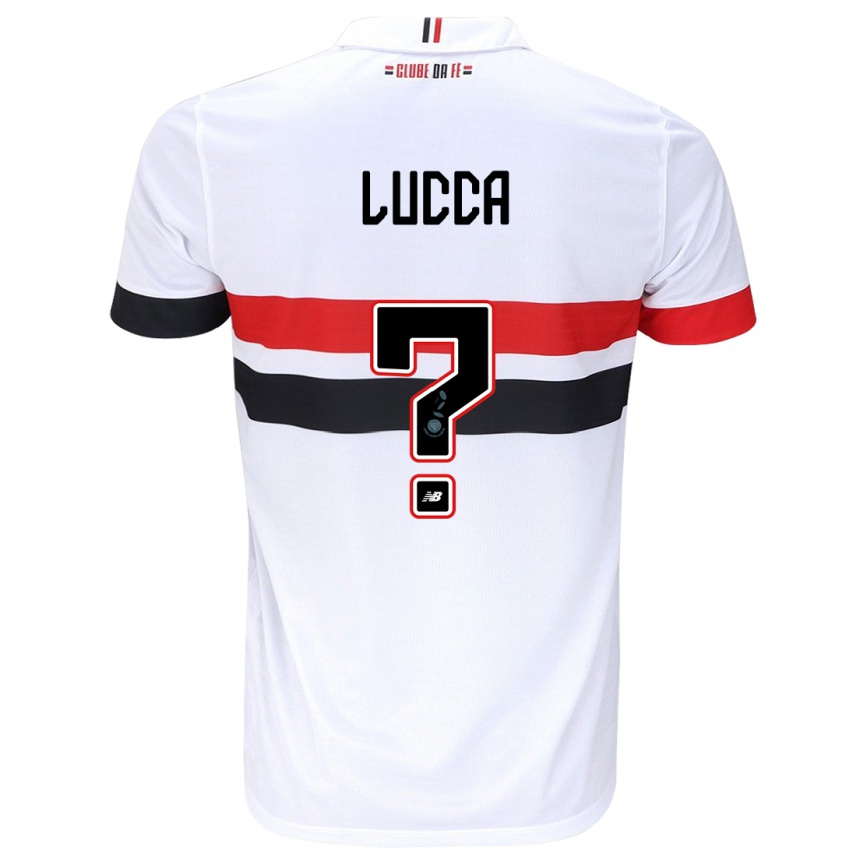 Women Football Cauã Lucca #0 White Red Black Home Jersey 2024/25 T-Shirt Nz