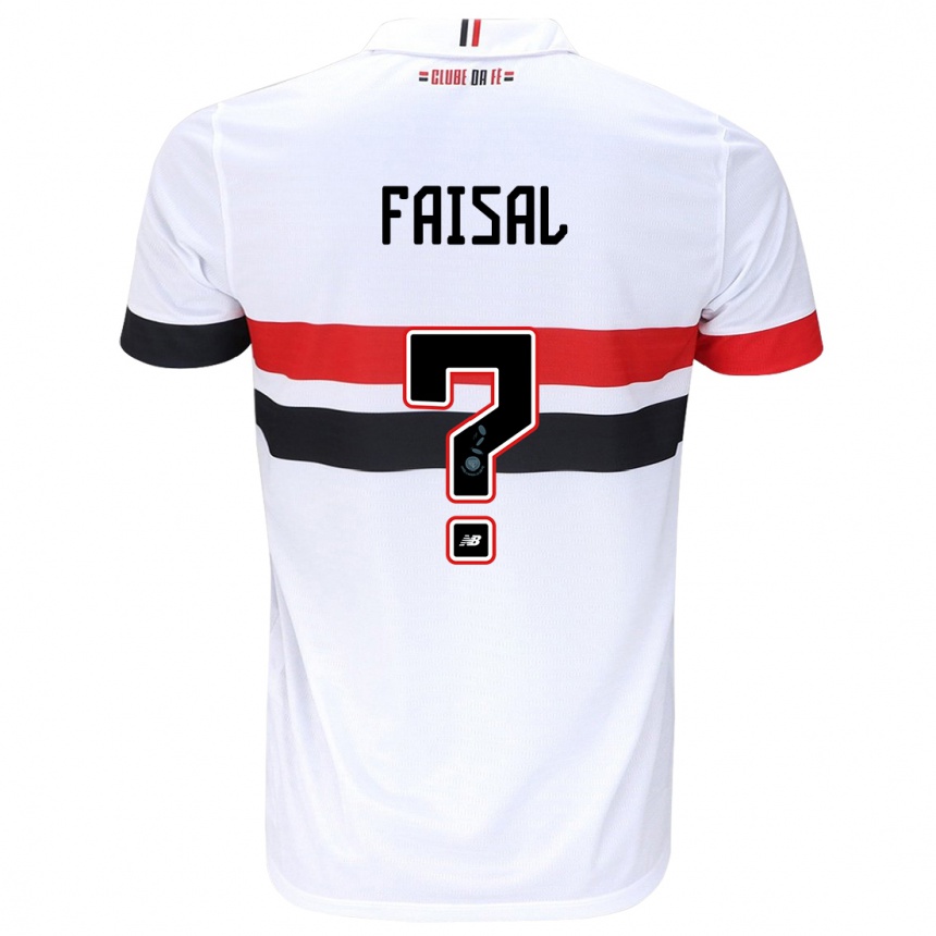 Women Football King Faisal #0 White Red Black Home Jersey 2024/25 T-Shirt Nz