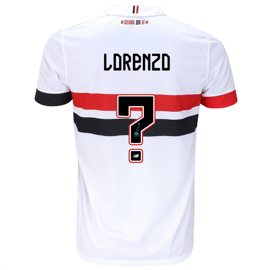 Women Football Lorenzo #0 White Red Black Home Jersey 2024/25 T-Shirt Nz