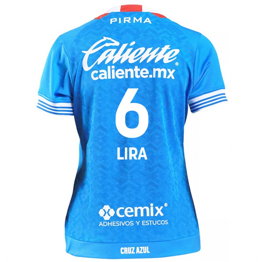 Women Football Erik Lira #6 Sky Blue Home Jersey 2024/25 T-Shirt Nz