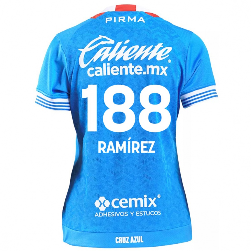 Women Football Diego Ramírez #188 Sky Blue Home Jersey 2024/25 T-Shirt Nz