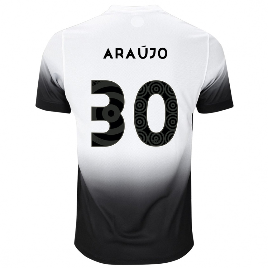 Women Football Matheus Araújo #30 White Black Home Jersey 2024/25 T-Shirt Nz