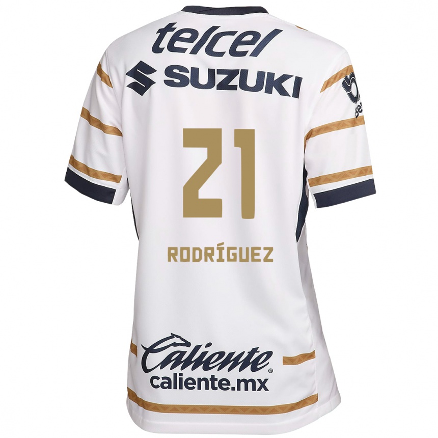 Women Football Michell Rodríguez #21 White Obsidian Home Jersey 2024/25 T-Shirt Nz