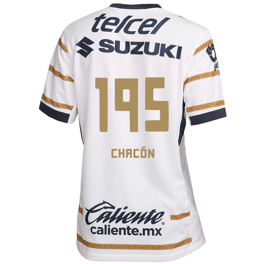 Women Football Eduardo Chacón #195 White Obsidian Home Jersey 2024/25 T-Shirt Nz