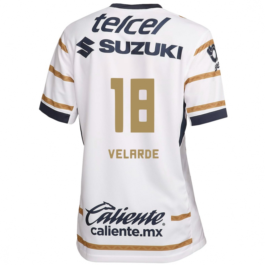 Women Football Efrain Velarde #18 White Obsidian Home Jersey 2024/25 T-Shirt Nz