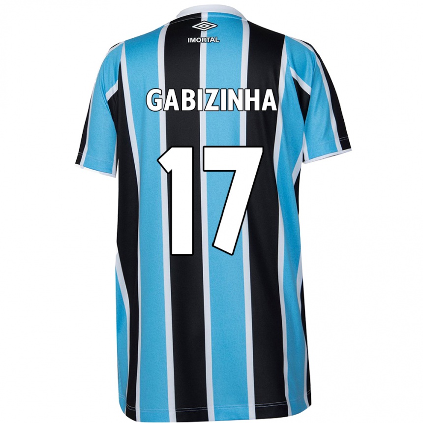 Women Football Gabizinha #17 Blue Black White Home Jersey 2024/25 T-Shirt Nz