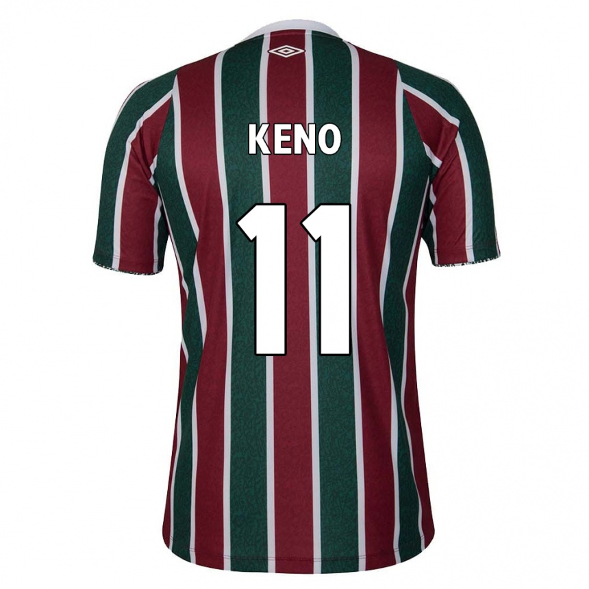 Women Football Keno #11 Green Maroon White Home Jersey 2024/25 T-Shirt Nz