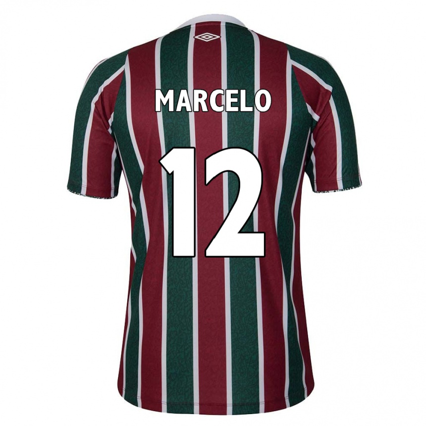 Women Football Marcelo #12 Green Maroon White Home Jersey 2024/25 T-Shirt Nz