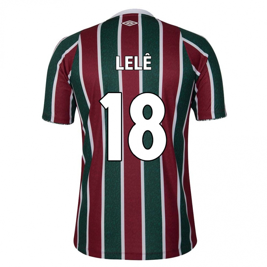 Women Football Lelê #18 Green Maroon White Home Jersey 2024/25 T-Shirt Nz