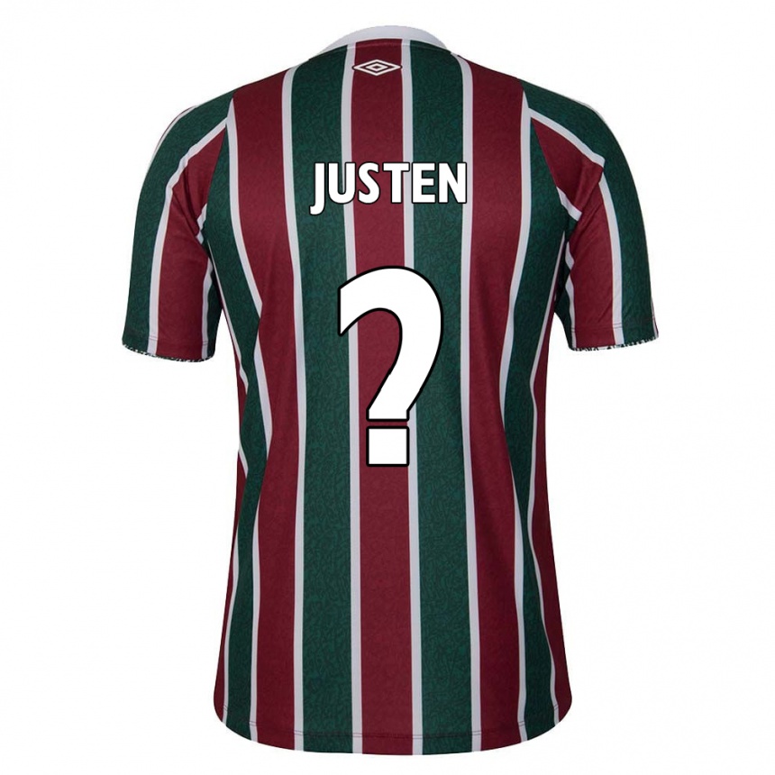 Women Football Justen #0 Green Maroon White Home Jersey 2024/25 T-Shirt Nz