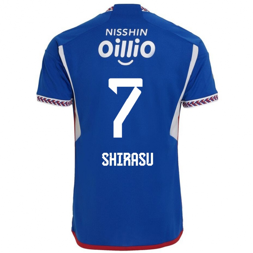 Women Football Kento Shirasu #7 Blue White Red Home Jersey 2024/25 T-Shirt Nz