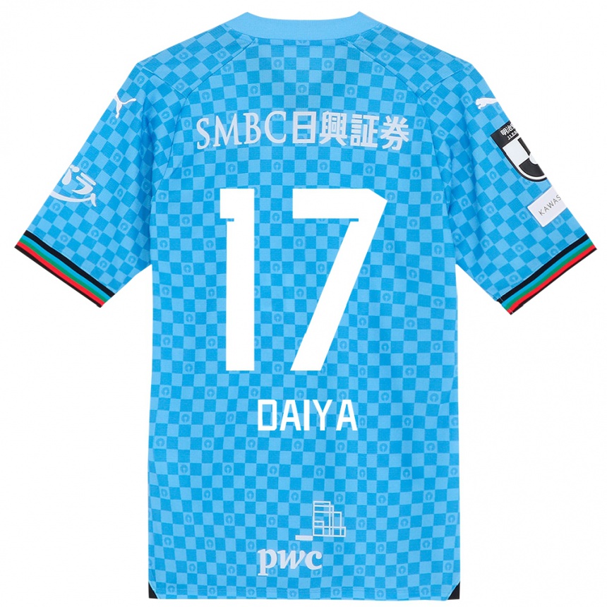 Women Football Daiya Tono #17 Azure Blue Home Jersey 2024/25 T-Shirt Nz