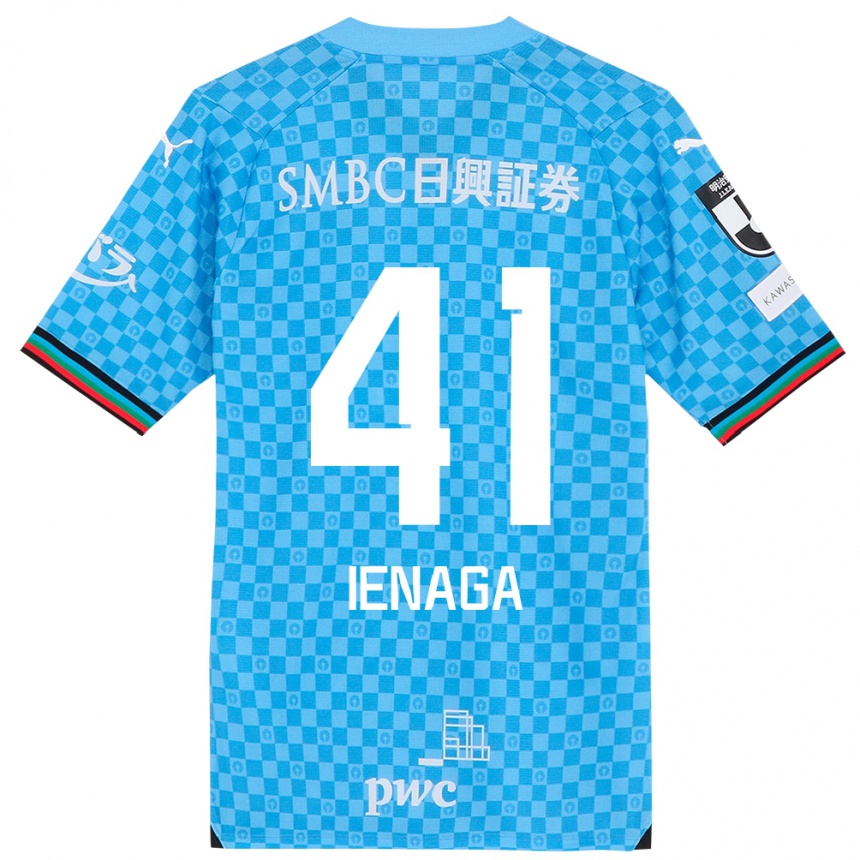 Women Football Akihiro Ienaga #41 Azure Blue Home Jersey 2024/25 T-Shirt Nz