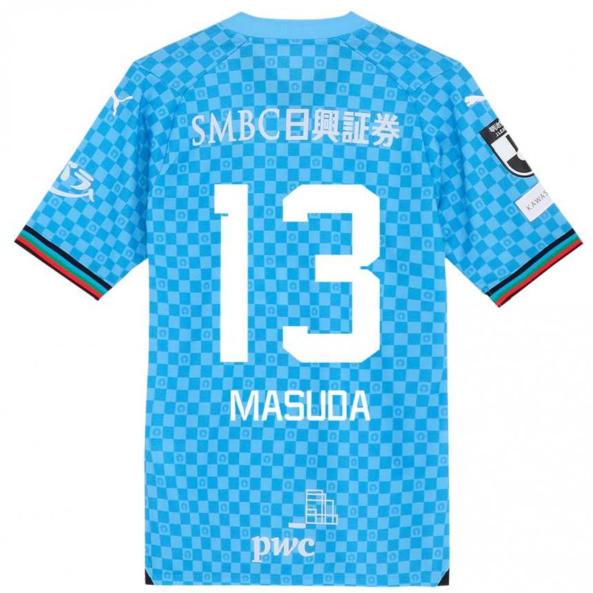 Women Football Hinata Masuda #13 Azure Blue Home Jersey 2024/25 T-Shirt Nz