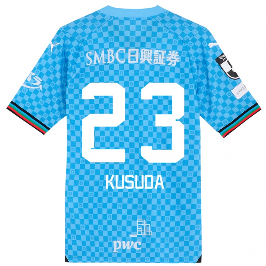 Women Football Haruki Kusuda #23 Azure Blue Home Jersey 2024/25 T-Shirt Nz