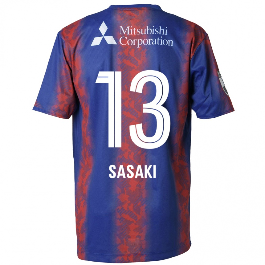 Women Football Shoei Sasaki #13 Blue Red Home Jersey 2024/25 T-Shirt Nz