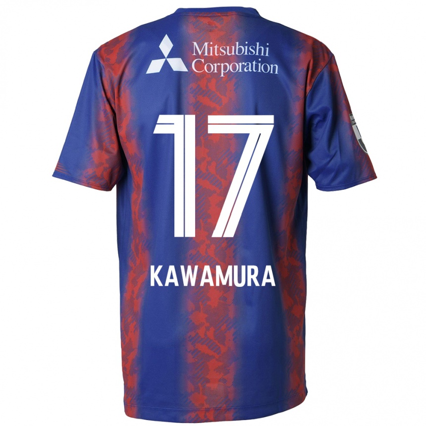 Women Football Riku Kawamura #17 Blue Red Home Jersey 2024/25 T-Shirt Nz