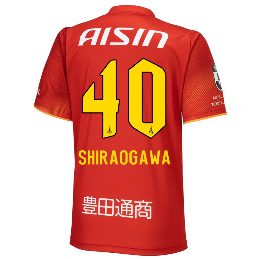 Women Football Rekuto Shiraogawa #40 Red White Yellow Home Jersey 2024/25 T-Shirt Nz