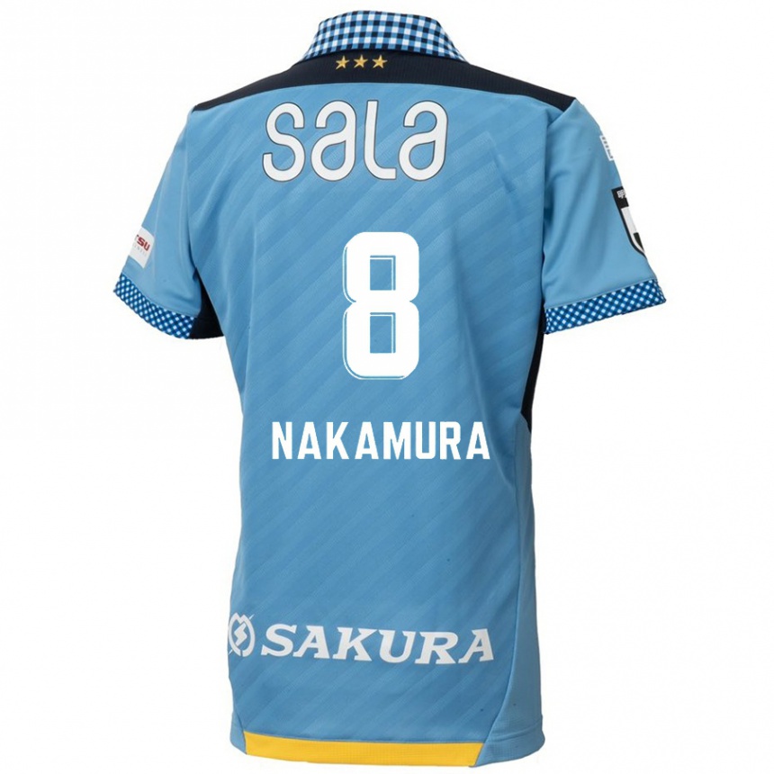 Women Football Shunta Nakamura #8 Blue Black Home Jersey 2024/25 T-Shirt Nz