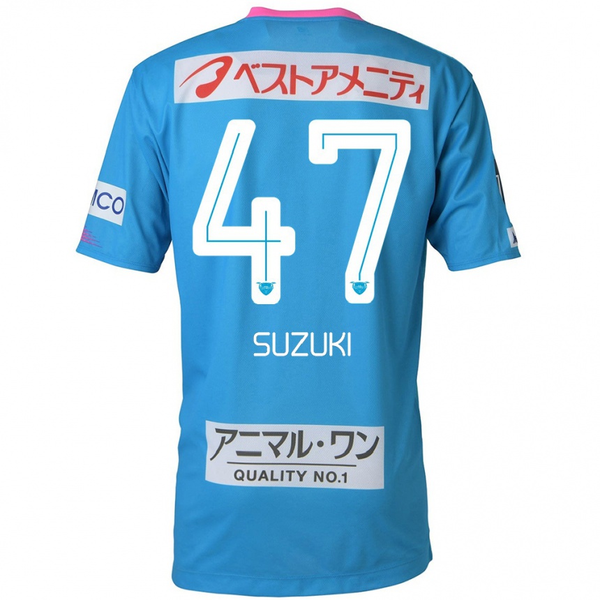 Women Football Daichi Suzuki #47 Blue Pink Home Jersey 2024/25 T-Shirt Nz