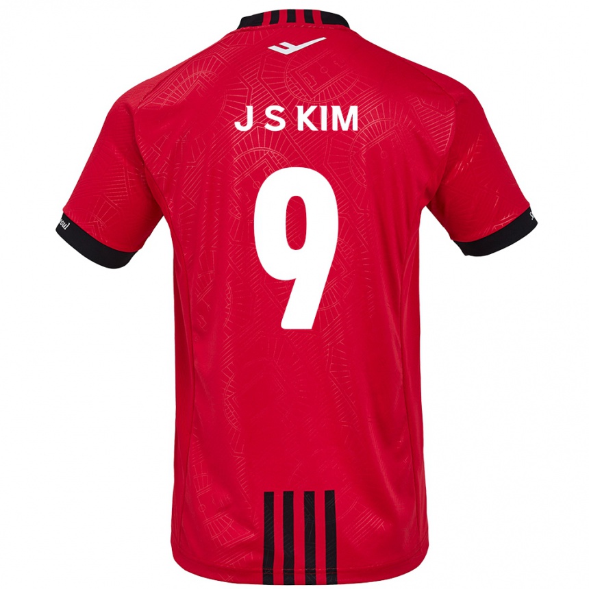 Women Football Shin-Jin Kim #9 Red Black Home Jersey 2024/25 T-Shirt Nz