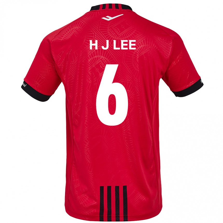 Women Football Ju-Hwan Lee #6 Red Black Home Jersey 2024/25 T-Shirt Nz