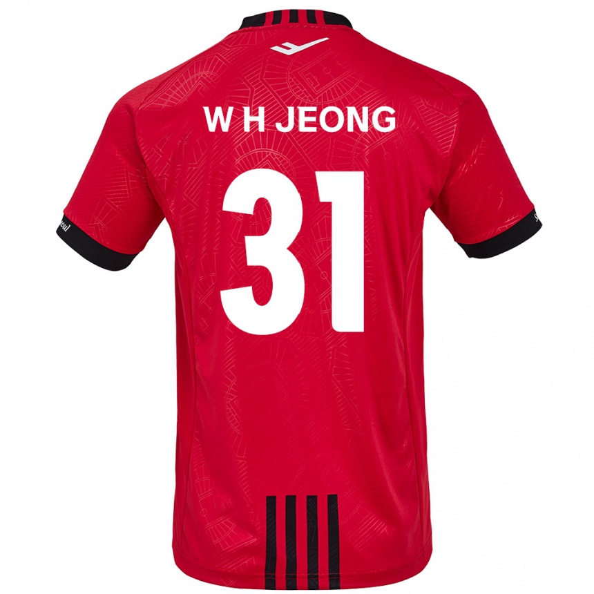 Women Football Hyun-Woong Jeong #31 Red Black Home Jersey 2024/25 T-Shirt Nz