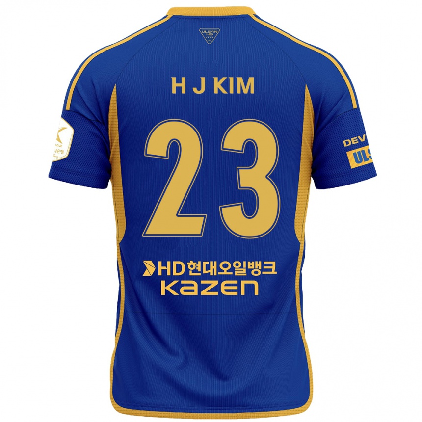 Women Football Ju-Hwan Kim #23 Blue Yellow Home Jersey 2024/25 T-Shirt Nz