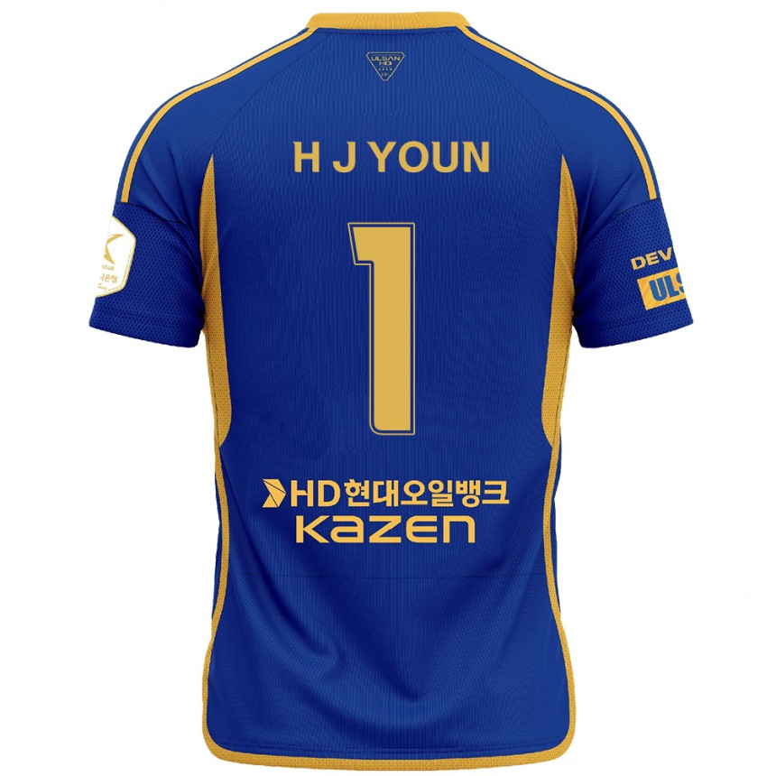 Women Football Je-Hun Youn #1 Blue Yellow Home Jersey 2024/25 T-Shirt Nz