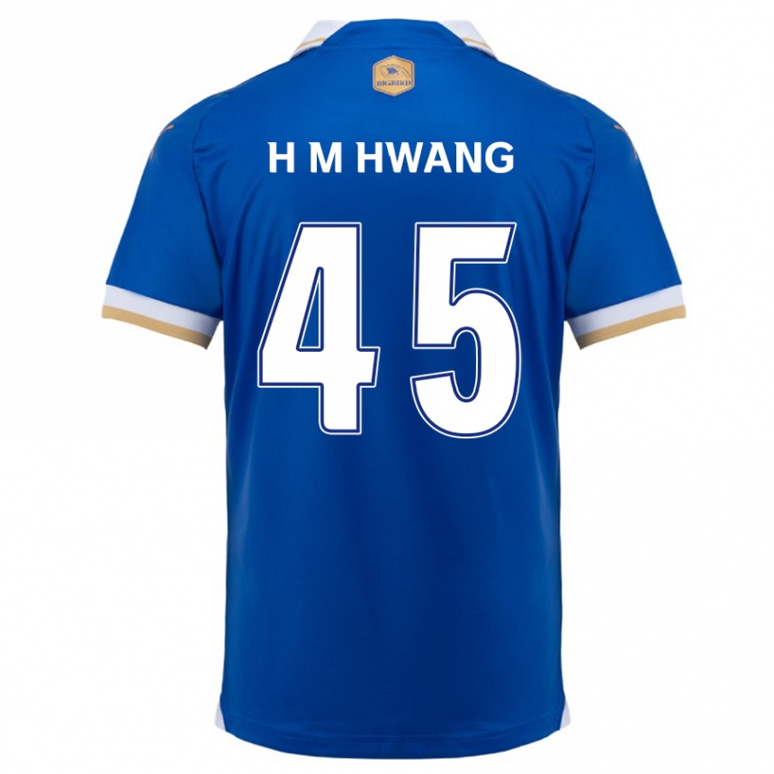 Women Football Myung-Hyun Hwang #45 Blue White Home Jersey 2024/25 T-Shirt Nz