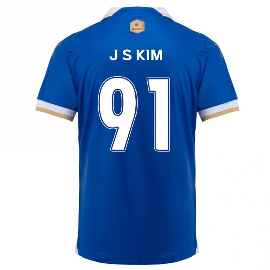 Women Football Seong-Ju Kim #91 Blue White Home Jersey 2024/25 T-Shirt Nz