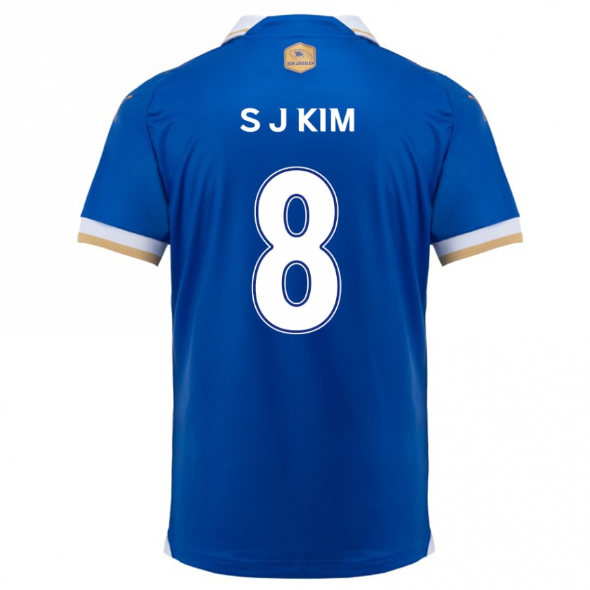 Women Football Ji-Sung Kim #8 Blue White Home Jersey 2024/25 T-Shirt Nz