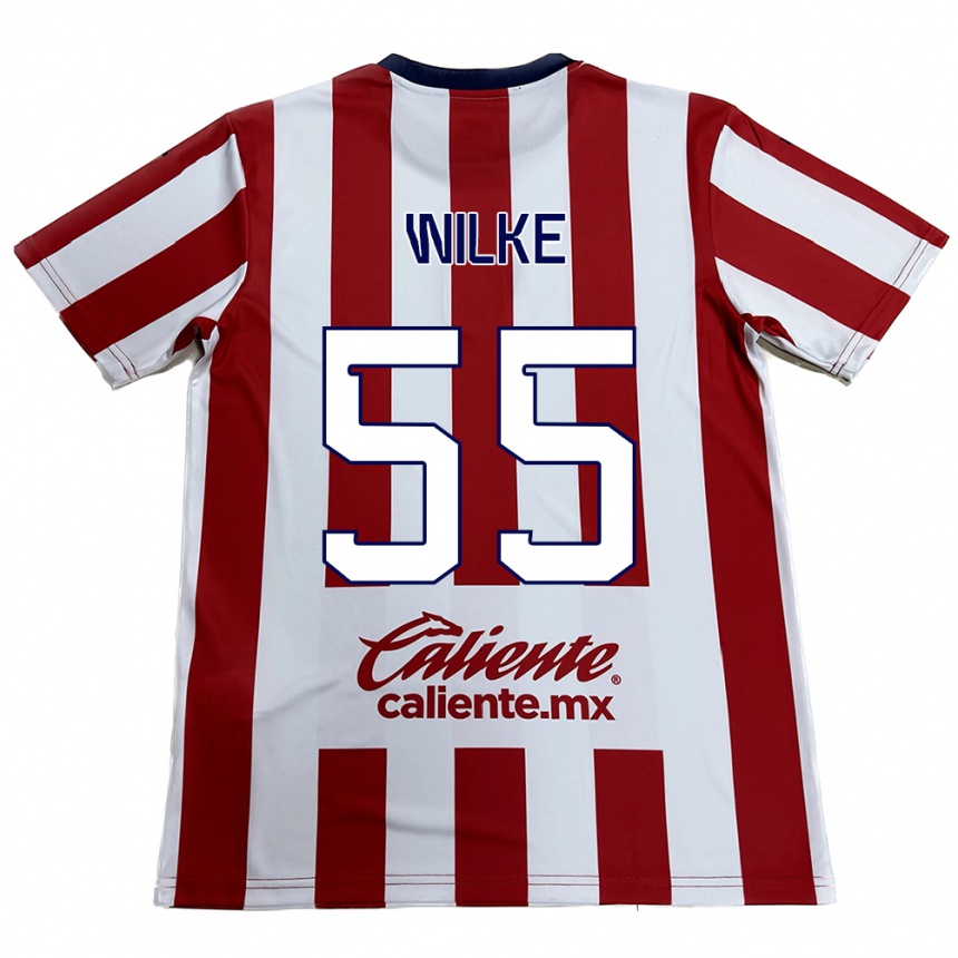 Women Football Teun Wilke #55 Red White Home Jersey 2024/25 T-Shirt Nz