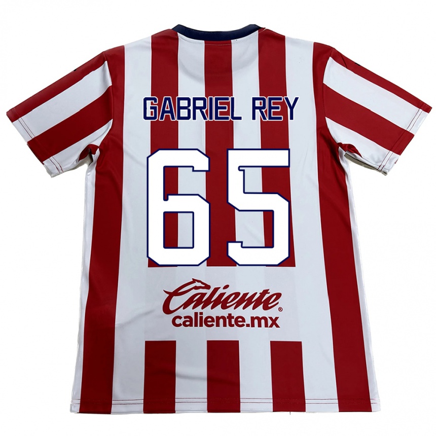 Women Football Luis Gabriel Rey #65 Red White Home Jersey 2024/25 T-Shirt Nz